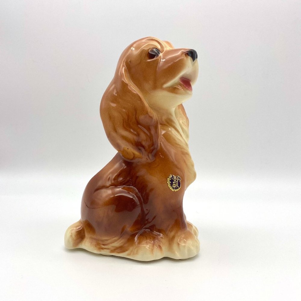 Vintage Royal Copley Dog Planter - Cocker Spaniel Dog Planter